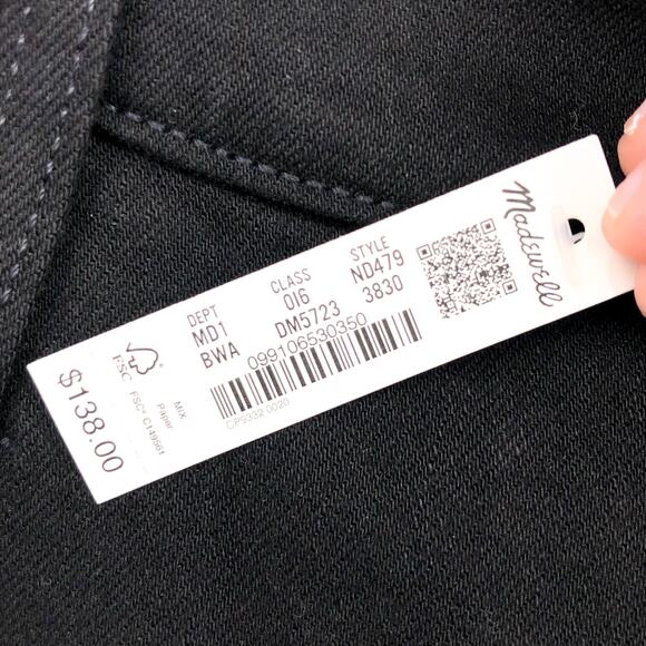 MADEWELL Men's Slim Jeans COOLMAX® Denim Edition 38x30 Bainhart Wash NWT38 - Picture 12 of 14